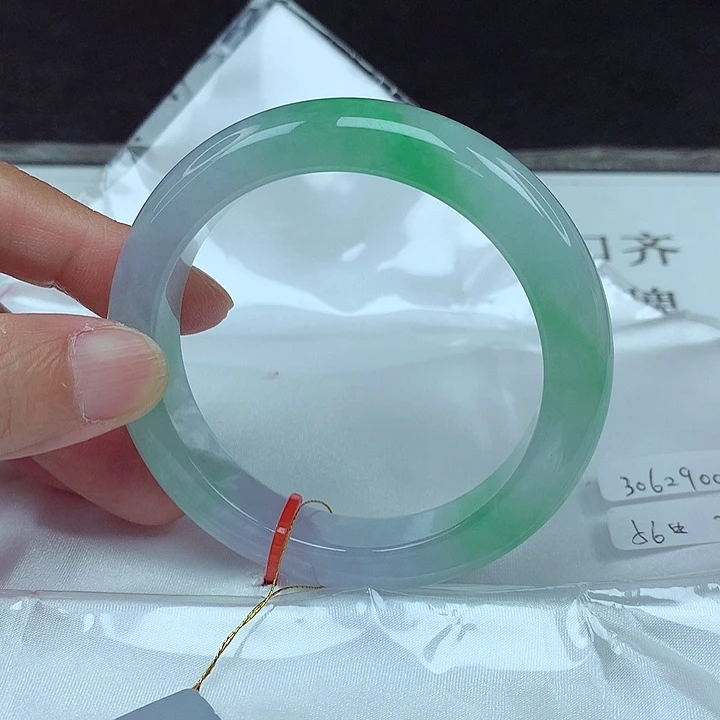 翡翠未镶嵌手镯56圈0048
