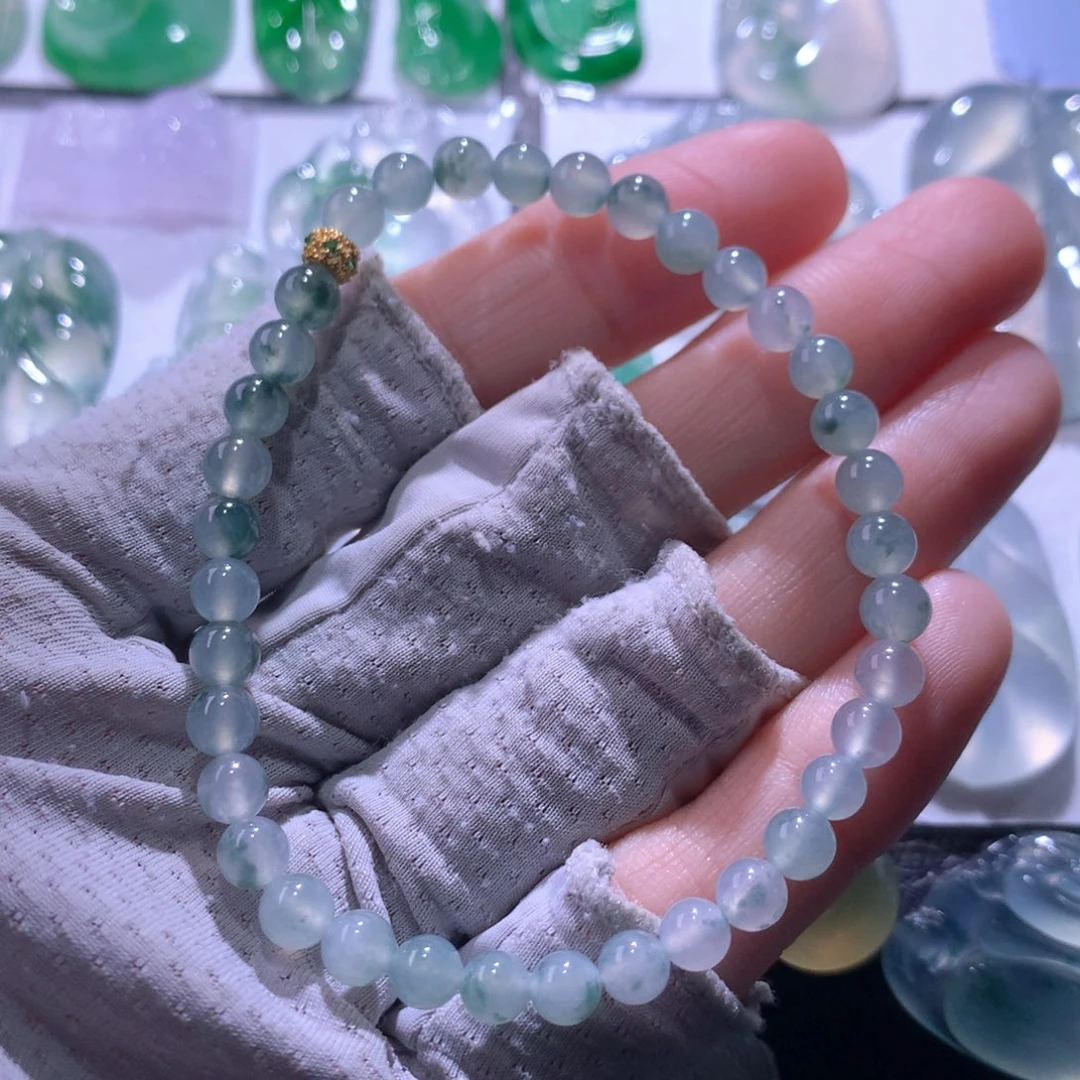 翡翠未镶嵌颈饰手串