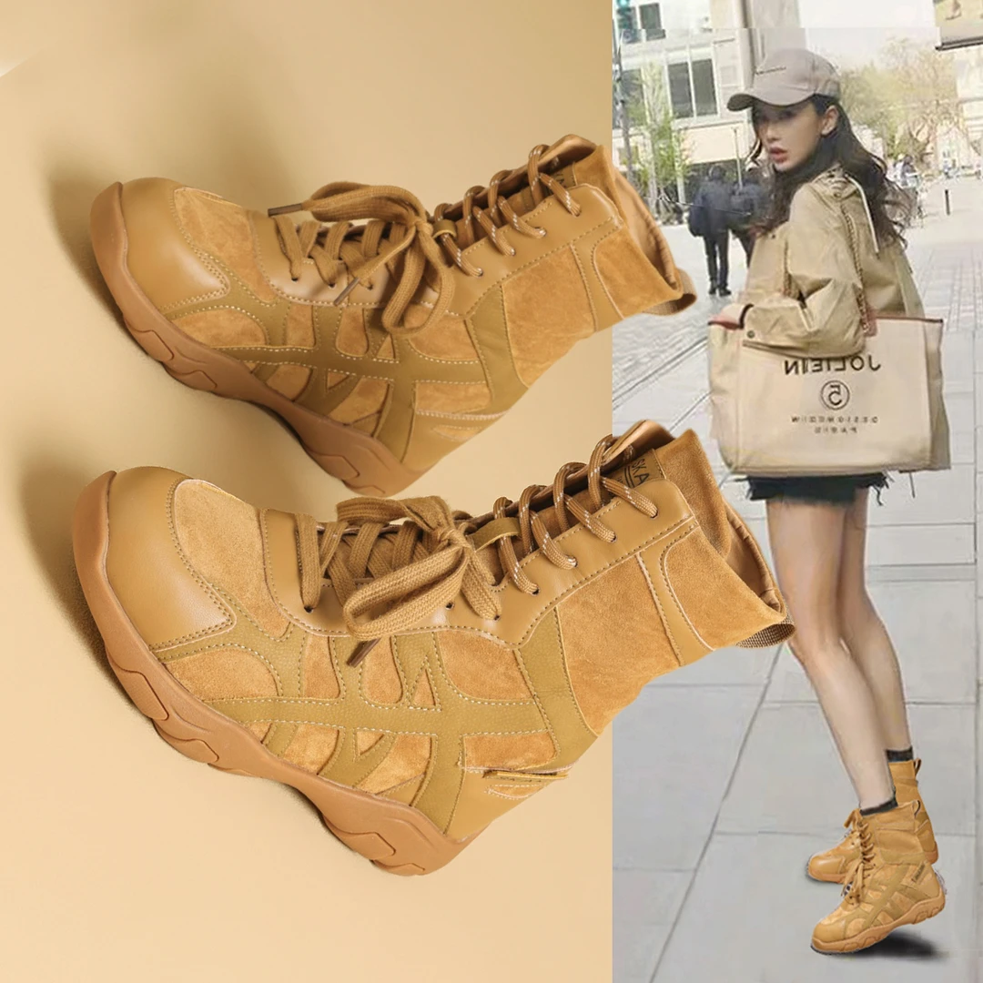 马丁靴女款冬2025新款爆款超火厚底内增高短靴英伦风加绒加棉靴子