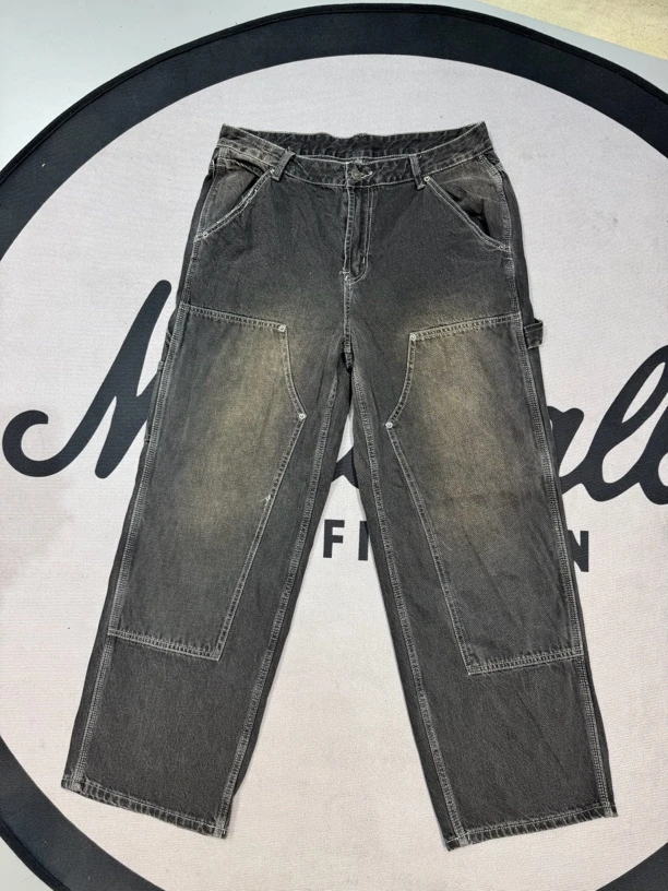 男女同款直筒牛仔伐木裤！