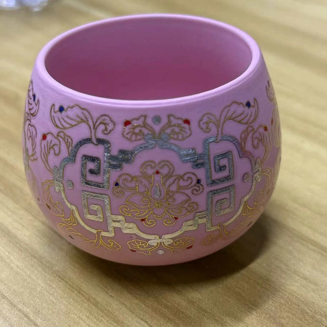 粉泥紫砂掐丝-西施壶(杯)@848（cp）