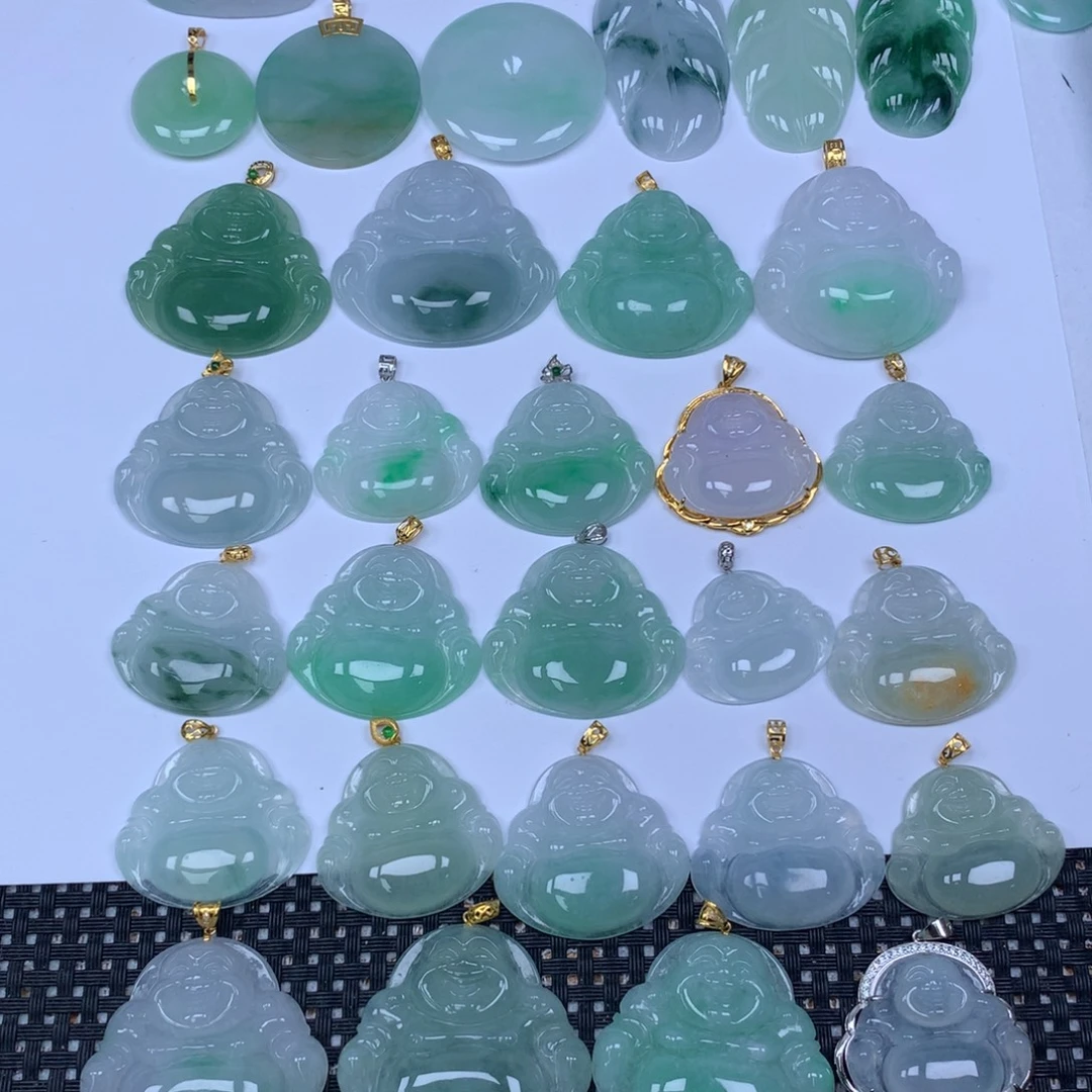 翡翠未镶嵌颈饰天然