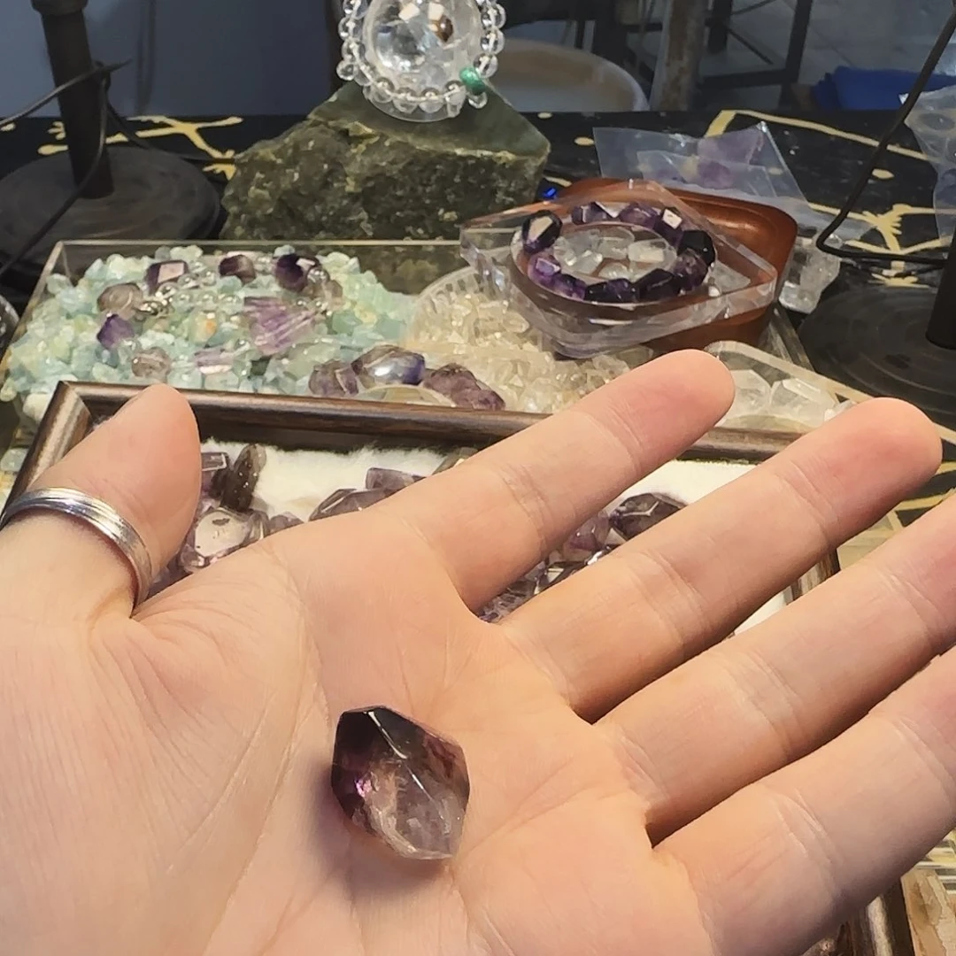 大***边紫晶珠宝半成品银S925镶嵌