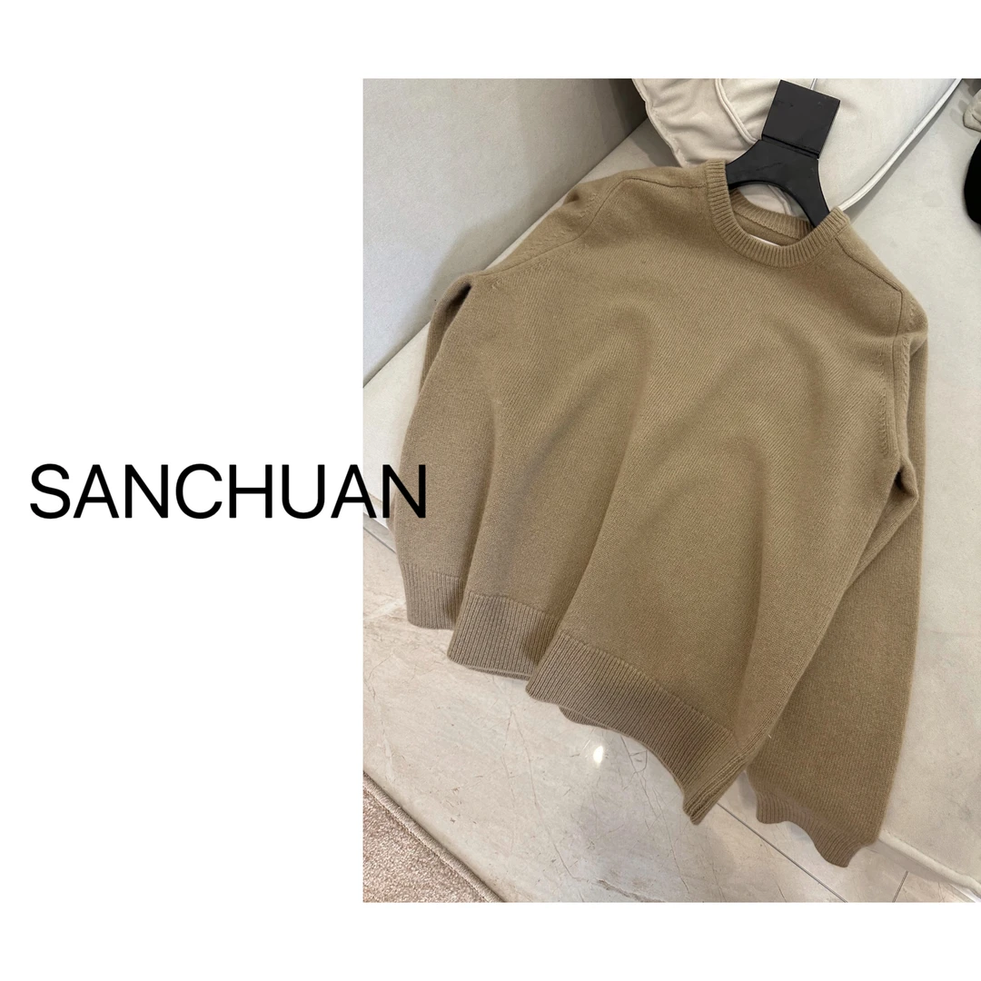 MGL燕麦色套头毛衣