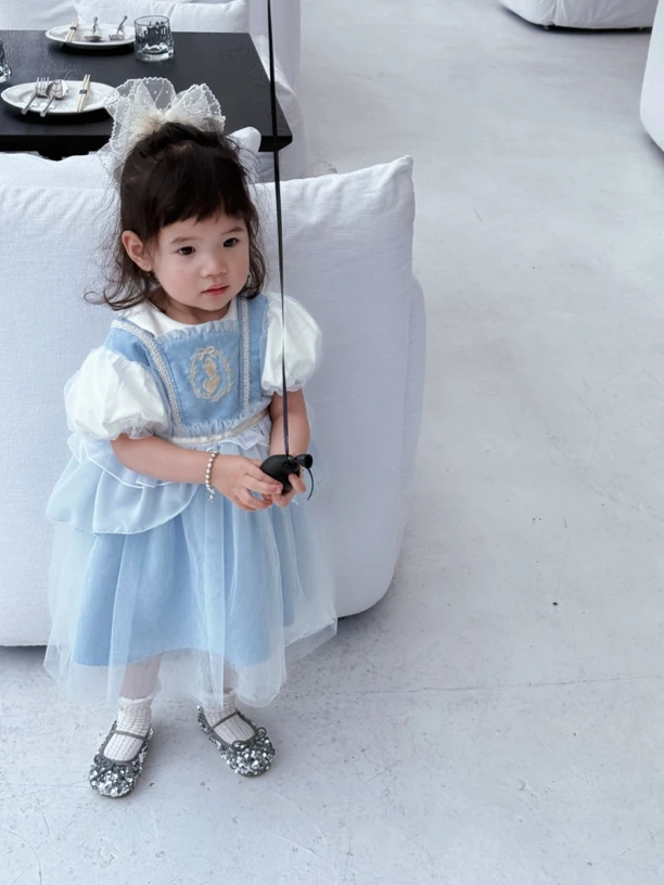 小木马女纱裙小童女童裙子公主风卡通风连衣裙夏季洋气公主裙