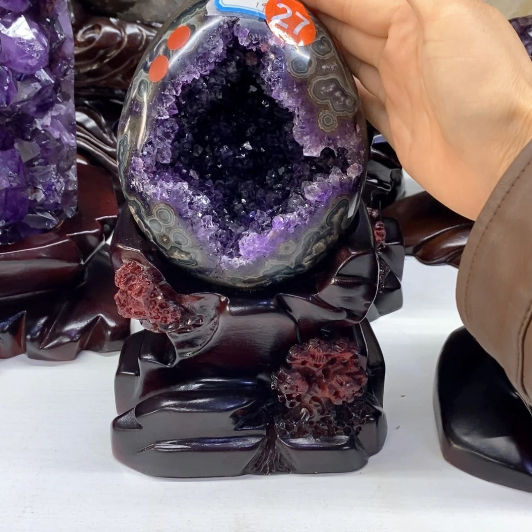 恐龙蛋未镶嵌紫晶小潘
