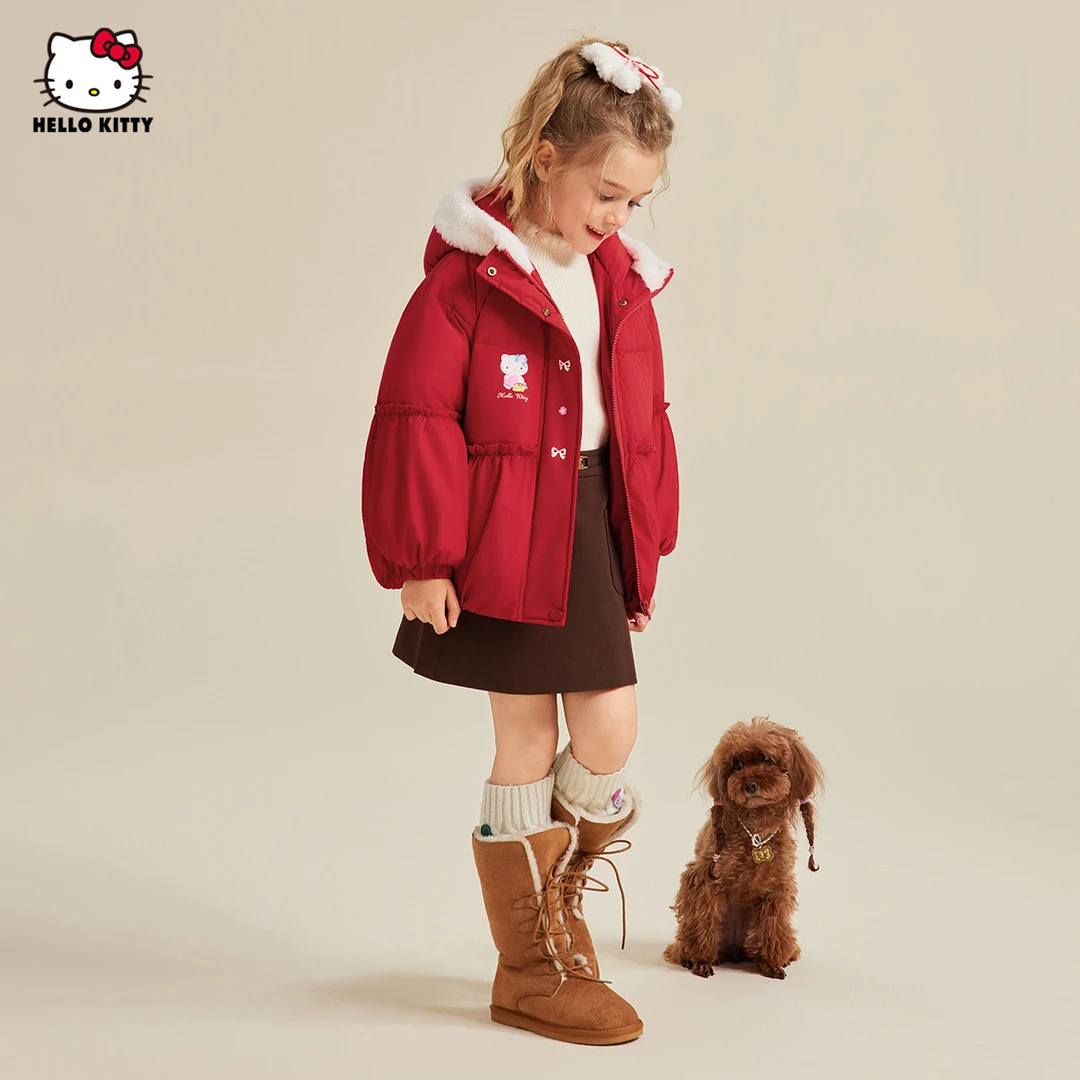 HELLO KITTY女童棉服2025冬季新款中大童保暖舒适时尚洋气百搭潮