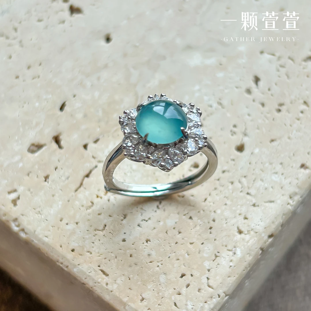 【满天星】一颗萱萱戒指翡翠 160068轻奢百搭多样性发其一