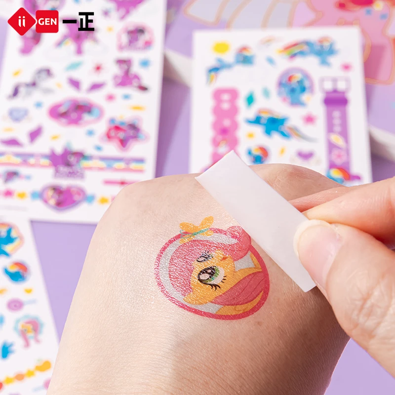 小马宝莉魔幻转印贴 儿童纹身贴女孩趣味水印贴纸可洗卡通装饰贴
