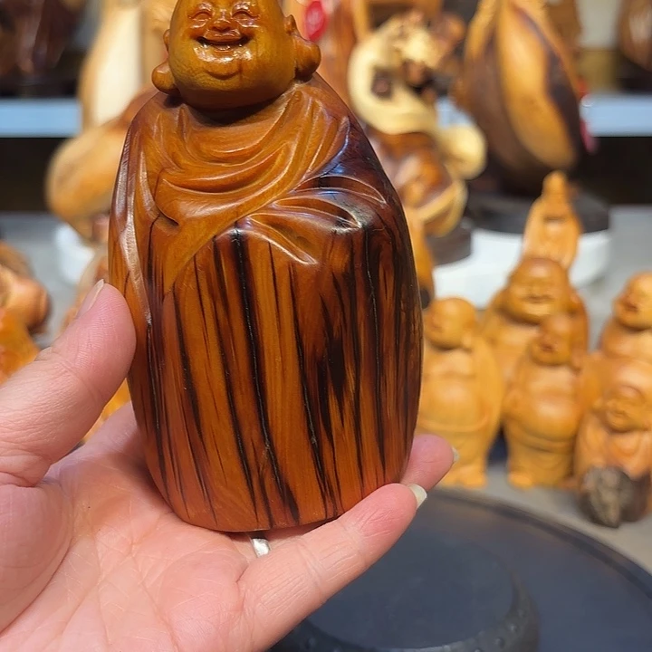 柏木太行崖柏弥勒佛