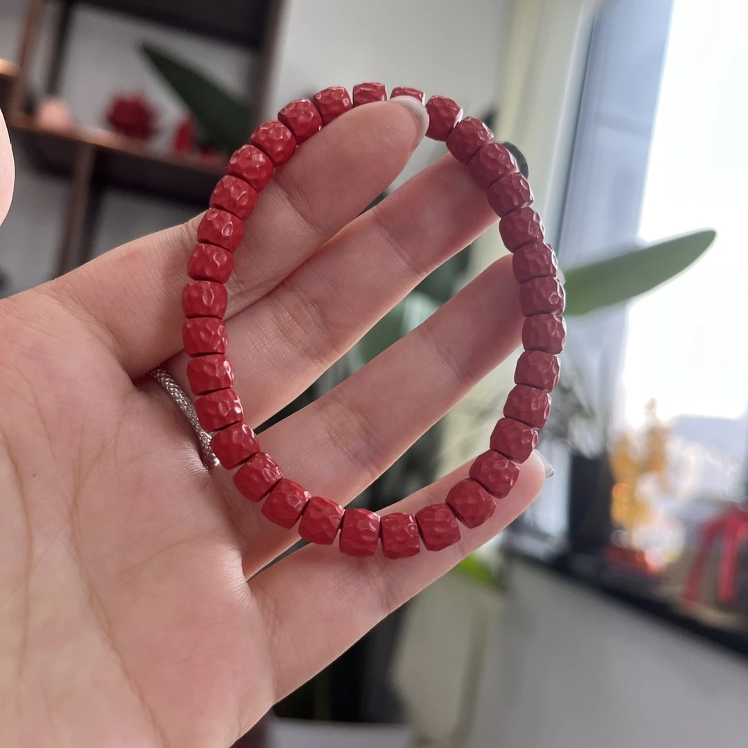 含辰砂工艺品朱砂无相手串-122149