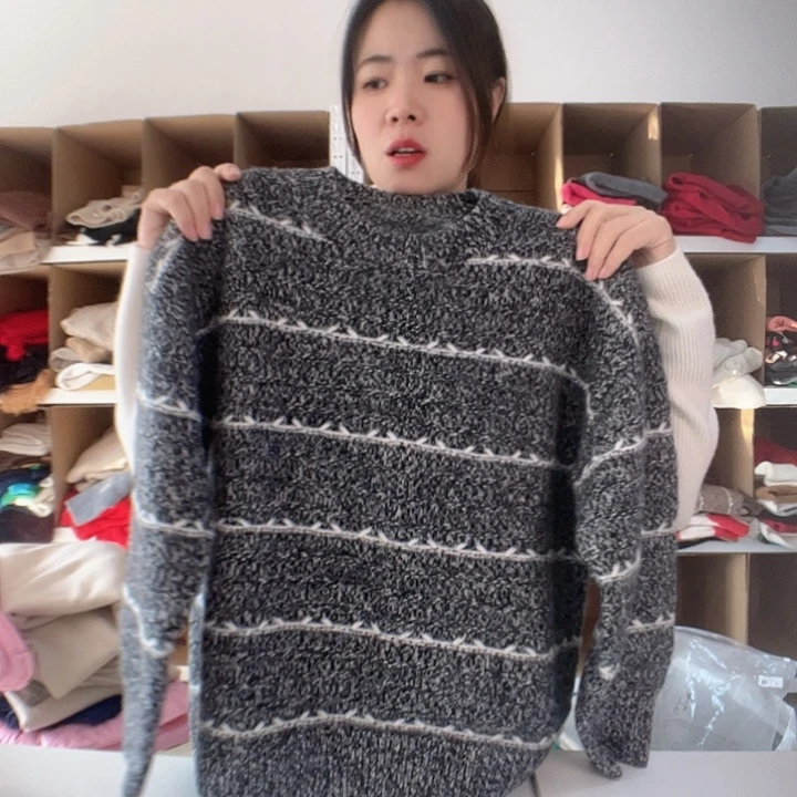 加厚黑灰色纯山羊绒