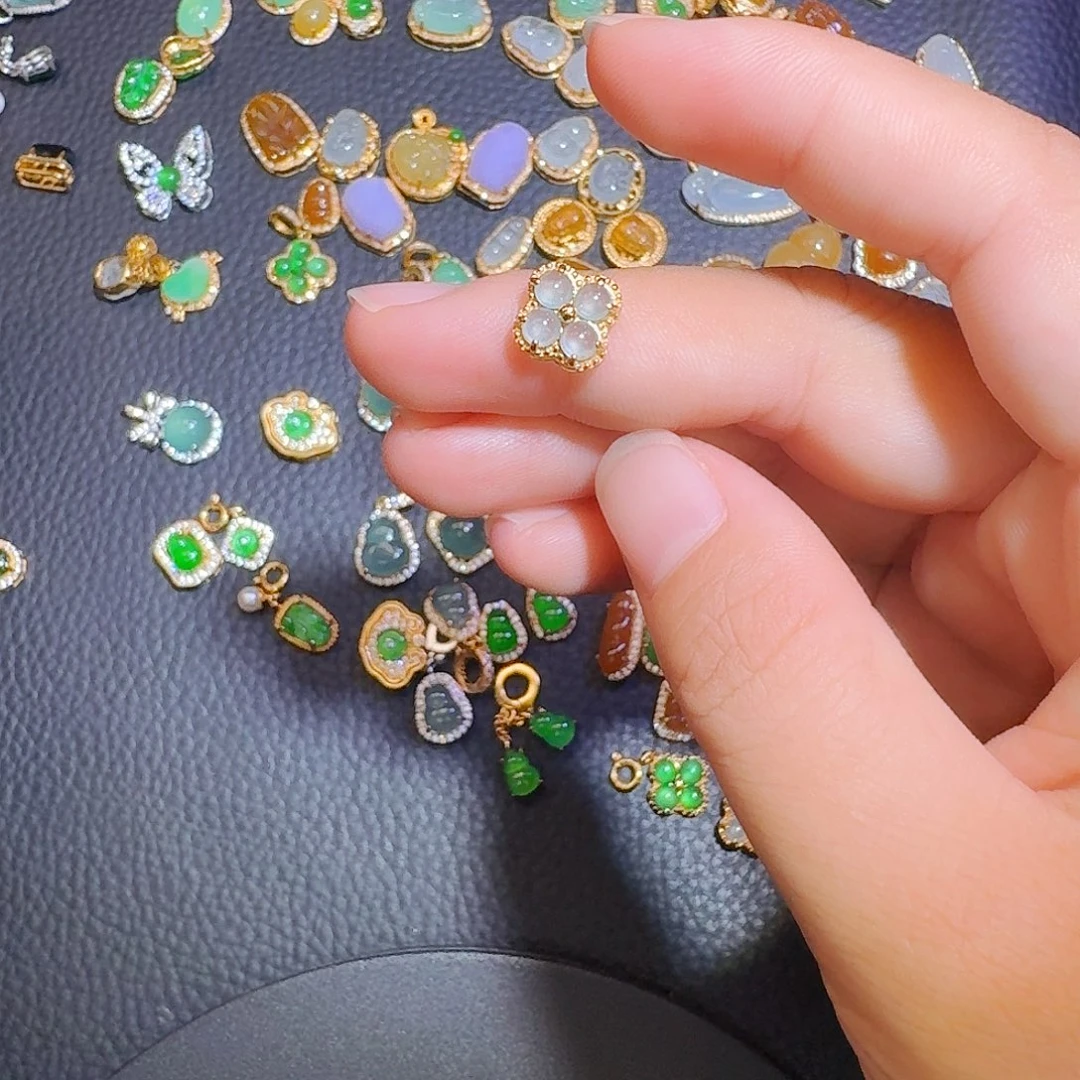 翡翠银S925镶嵌颈饰