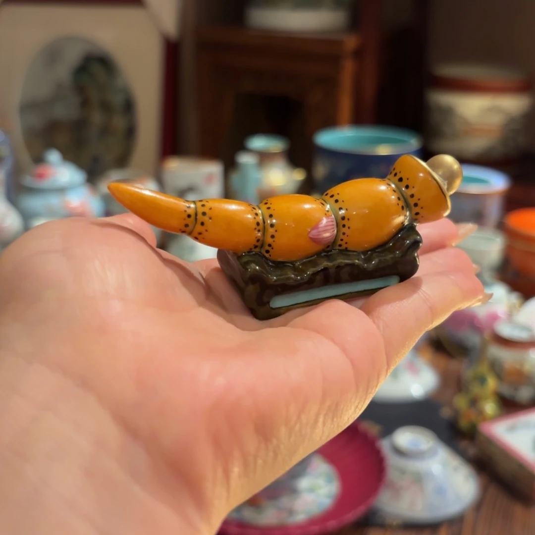 莲藕仿生鼻烟壶小把玩