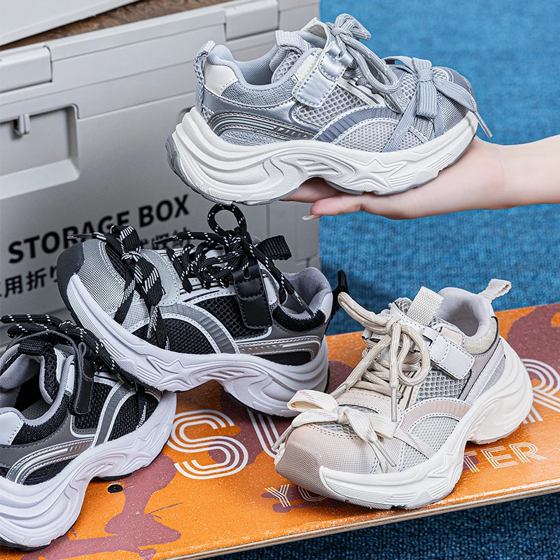 蜡比小星运动鞋童鞋男童休闲鞋2025秋季新款软透气跑步鞋厚底鞋子