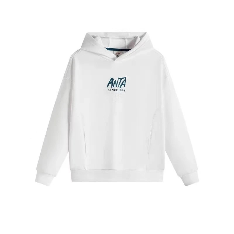 安踏儿童卫衣男大童连帽套头衫25春秋新款男孩休闲运动时尚8703