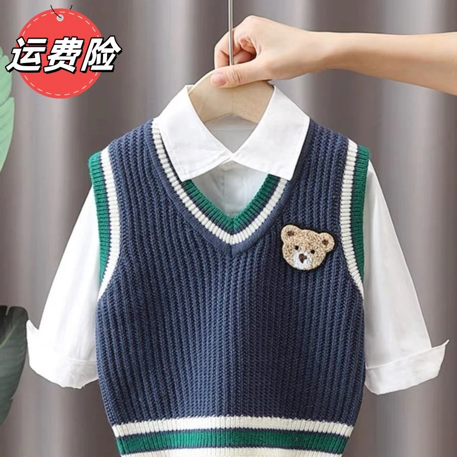 齐齐熊2025冬【特惠】儿童毛衣洋气针织衫婴儿秋季马甲2025早秋季幼