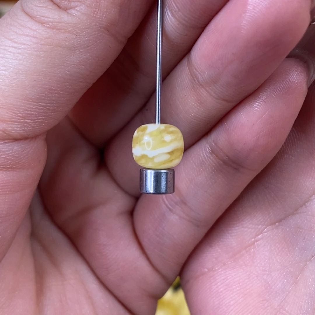 大***金蜜蜡未镶嵌珠宝奇石琥珀蜜蜡8.6×7.5mm