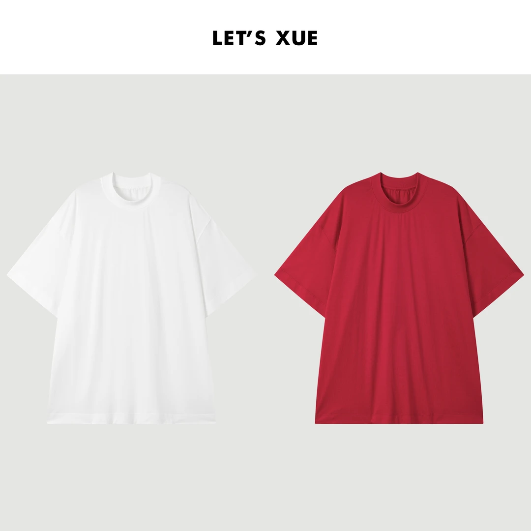 XUE【廓形T恤】日系圆领宽松大版短袖女