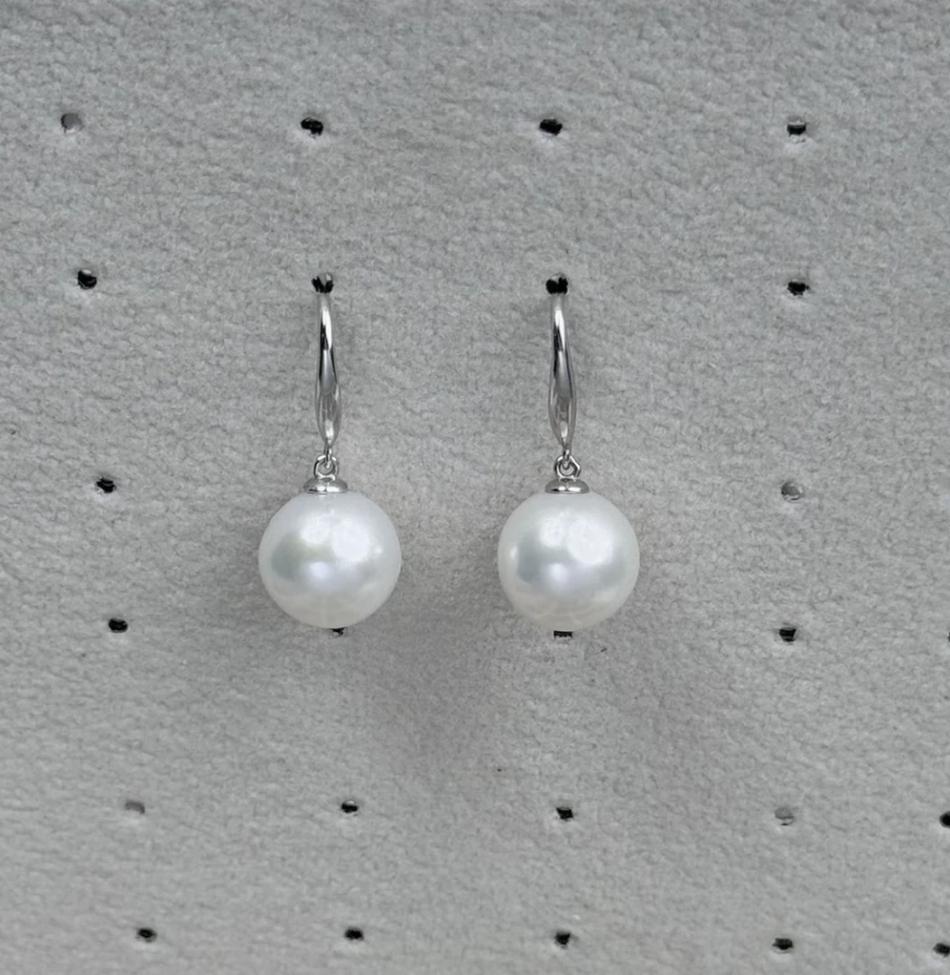 【小乐甄选】 S925银 淡水珍珠耳钩 10-11mm  934