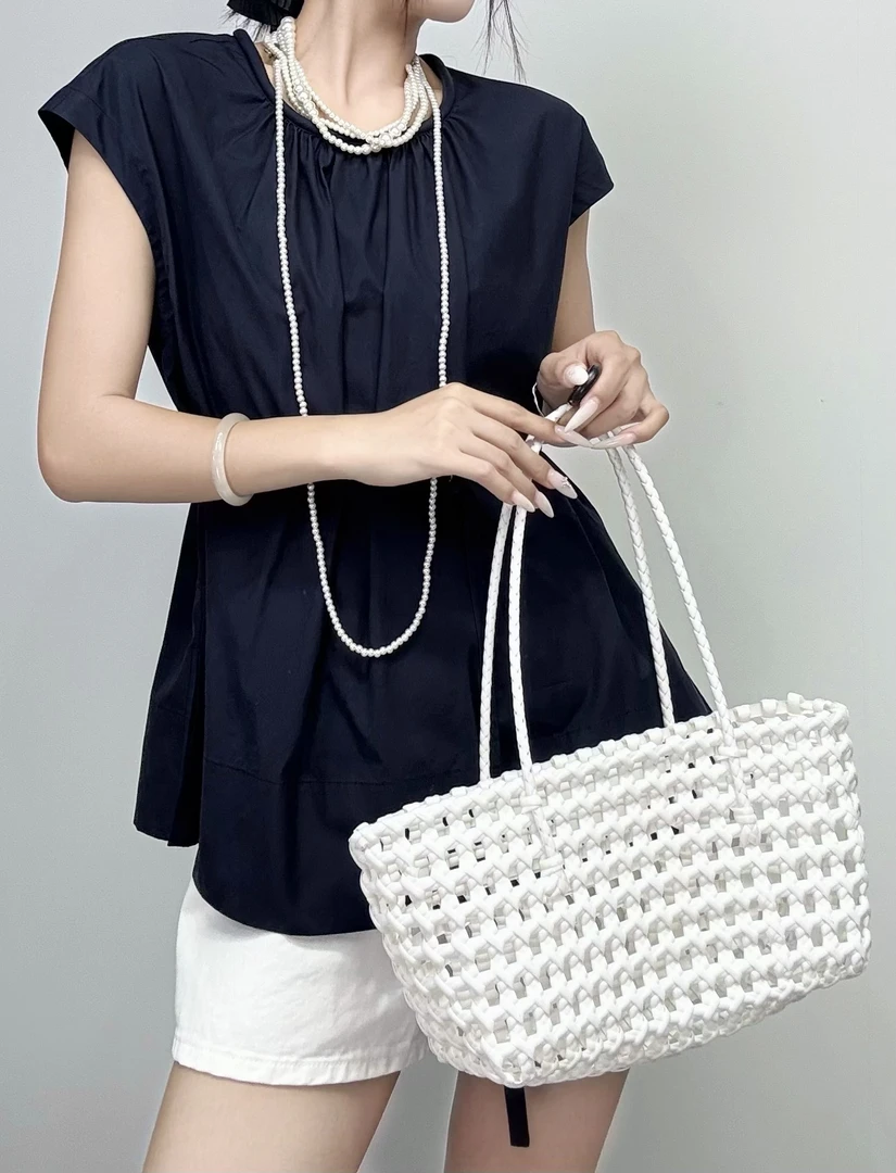 66812#气质衬衫2025夏季新款小飞袖压褶圆领系带收腰简约百搭上衣