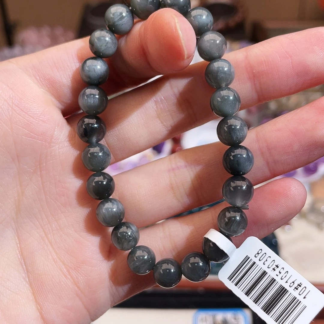 手串未镶嵌水晶拉丝顺发黑兔毛8m