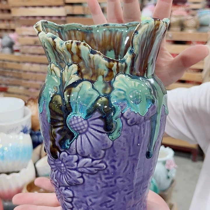 有孔.凑单10元陶瓷花盆发货！