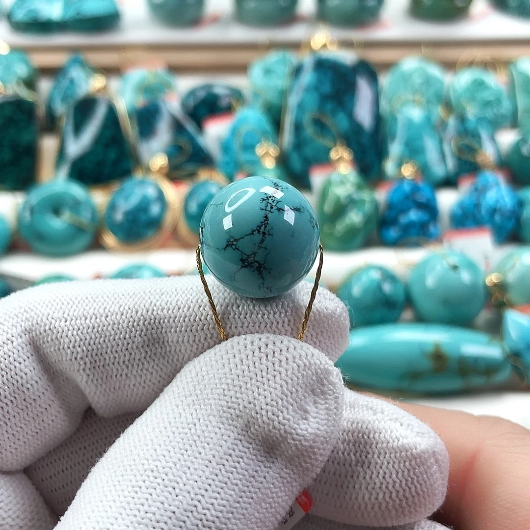 绿松石未镶嵌车挂尺寸17