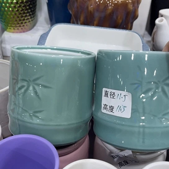 多肉绿植陶瓷花盆，9.9包邮，有孔