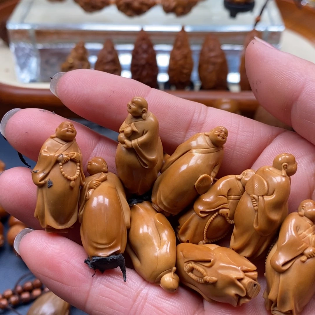 橄榄核手串/手链灭***动自在弥勒九颗