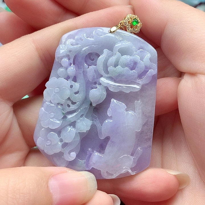 翡翠银S925镶嵌颈饰翡翠