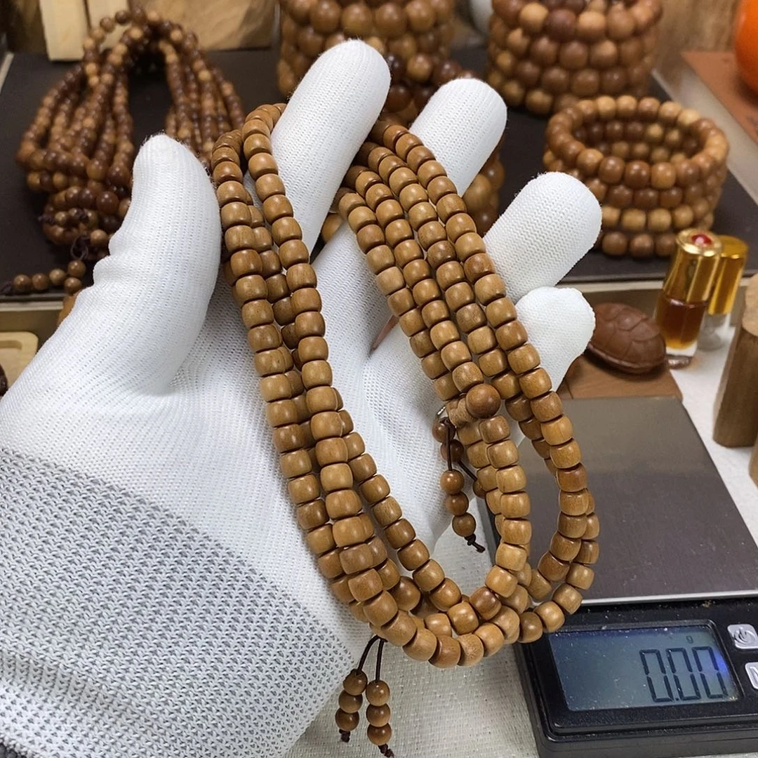 手串/手链檀香木老山檀6*7*108多圈直切