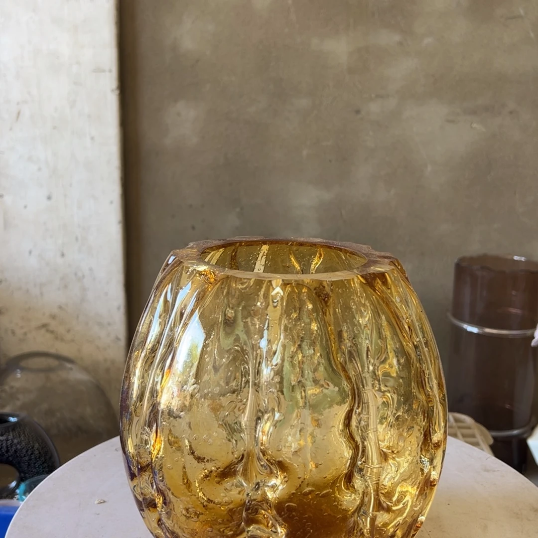 弘扬琉璃花器微瑕高度22