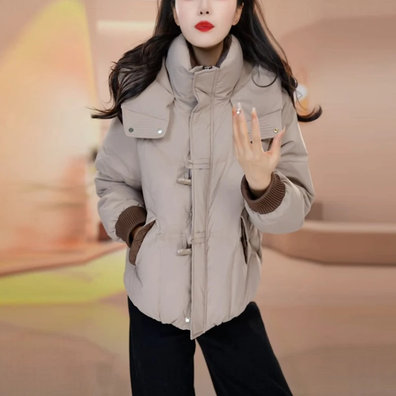 白鸭绒气质加厚保暖羽绒服女士冬季2025新款韩版时尚洋气显瘦外套