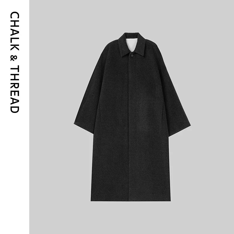 CHALK&THREAD极简宽松毛呢大衣外套