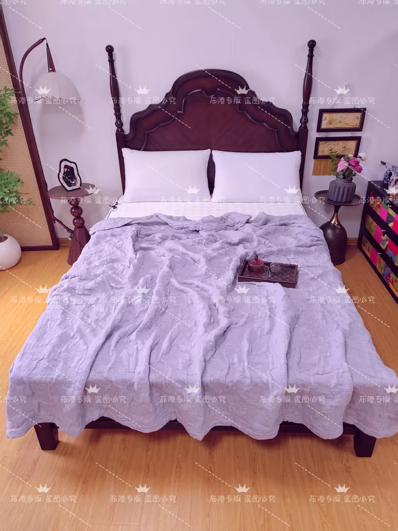 高端定制款天丝云絮被200*230微瑕～福气蝶满紫色 G822