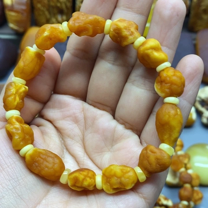 定制琥珀蜜蜡海漂手串