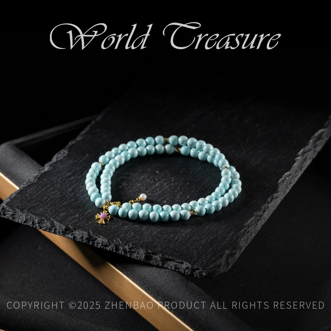 【世间臻宝】18K绿松石DIY项链/JS397/多样性发一件/41cm/5m+/2