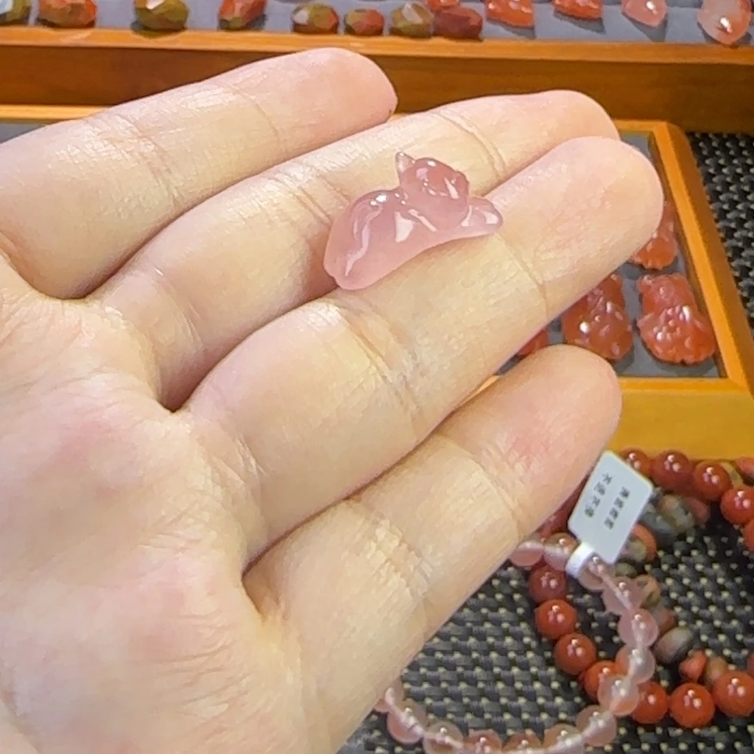 未镶嵌南红玛瑙珠宝半成品趴趴猫