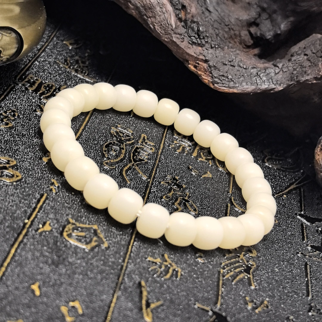 福利白玉菩提8x9精工桶珠手串菩提高油高密