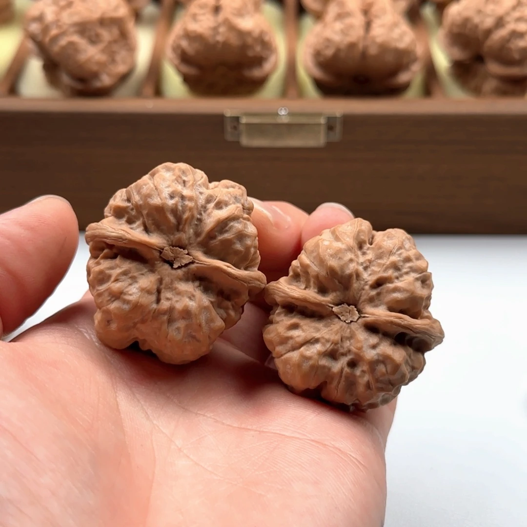 叁***金核桃把件延庆蛤蟆