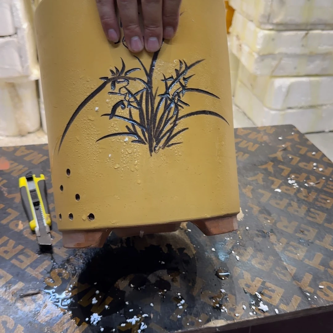 紫砂花盆口径17.22口径