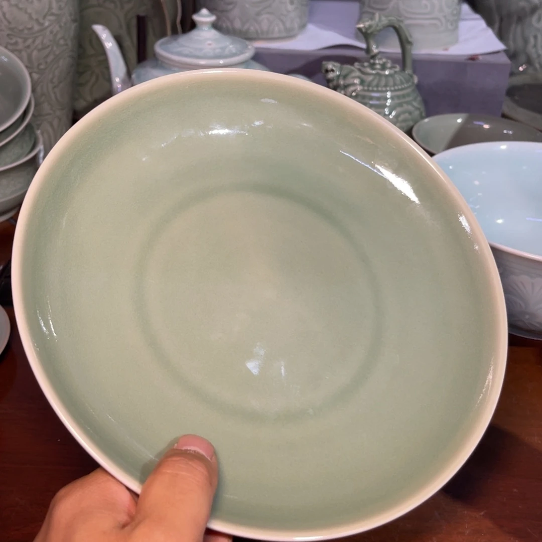 微瑕素面盘 1 只特价