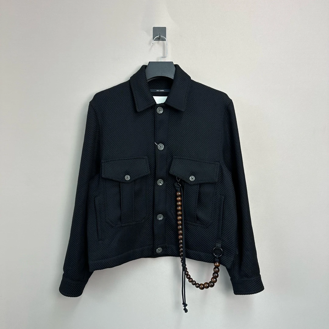 全新未使用  Song for the mute新款羊毛串珠夹克:46码/公价12900