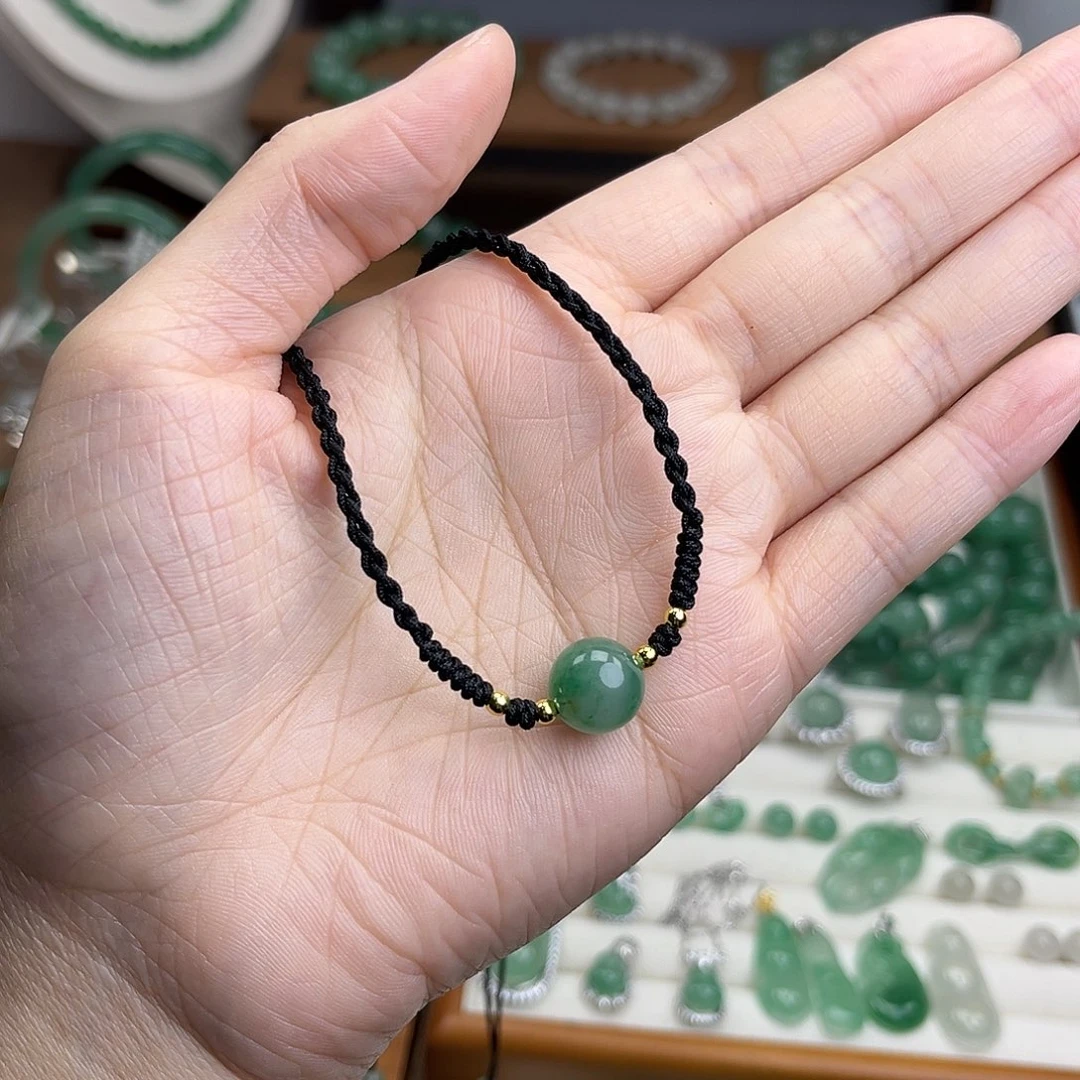 杨***斗石英质玉（非洲翠）未镶嵌吊坠(不含链)单珠 福利款