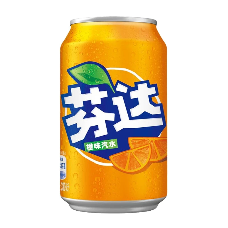 【碳酸饮料】芬达 橙味汽水胖罐 330ml/罐（新老包装随机）酷爽气泡夏日
