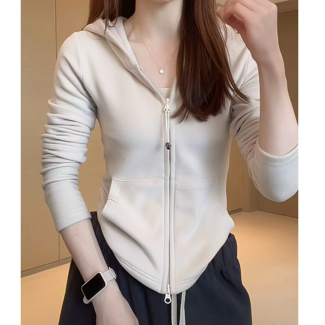 【加厚德绒】2025潮流款式女锁温热循环连帽休闲气质百搭运动上衣潮