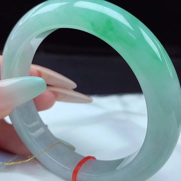 翡翠未镶嵌手镯56圈406