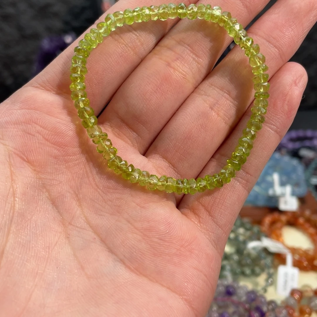 十***月水晶手链未镶嵌橄榄石头