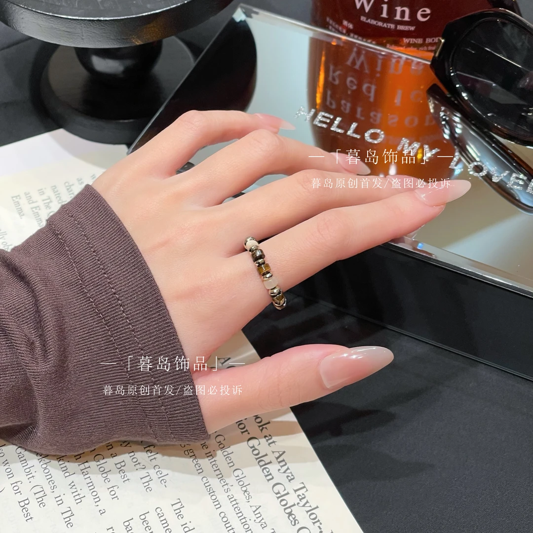 【暮岛饰品】秋冬氛围感拼接戒指百搭轻奢A106
